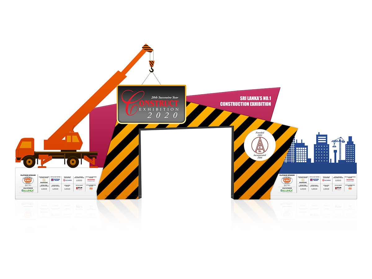 Asia Exhibitions & Conventions "construct" event arch design outdoor advertising