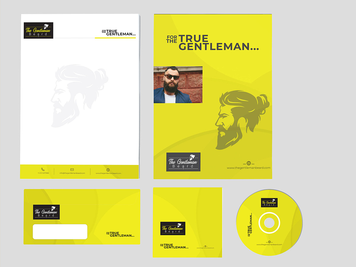 The gentlemen beard kit Stationery Design Set 2